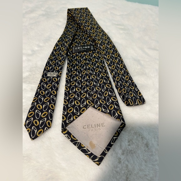 CELINE Men’s Tie 100% Silk authentic and Pre-owned - Picture 2 of 4